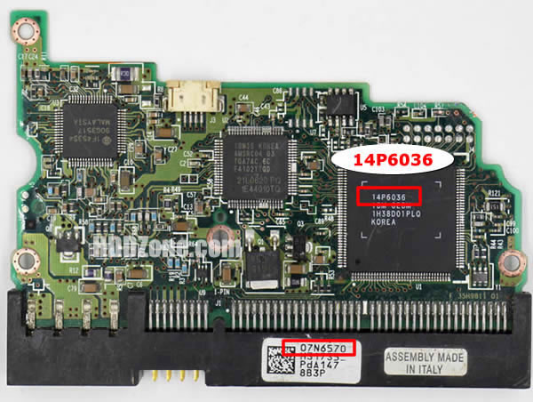 07N6570 Hitachi Placa Lógica Electrónica del Disco Duro