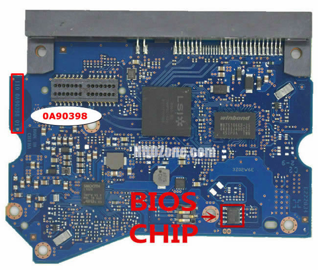 0A90398 Hitachi Placa Lógica Electrónica del Disco Duro