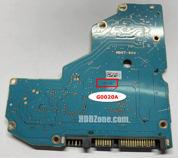 G0020A Toshiba Placa Lógica Electrónica del Disco Duro