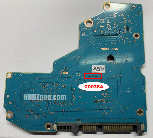 G0038A Toshiba Placa Lógica Electrónica del Disco Duro